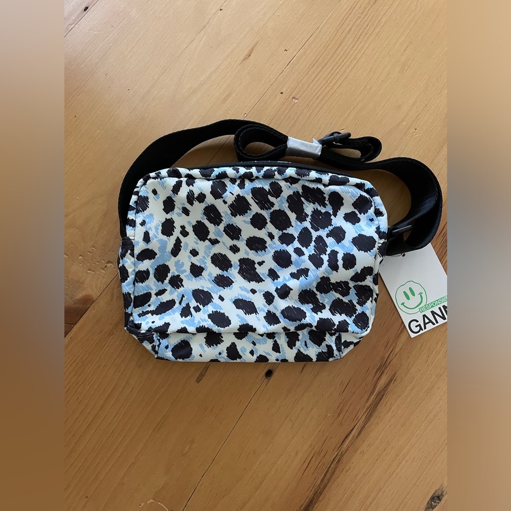 Ganni Festival Bag - crossbody - blue leopard